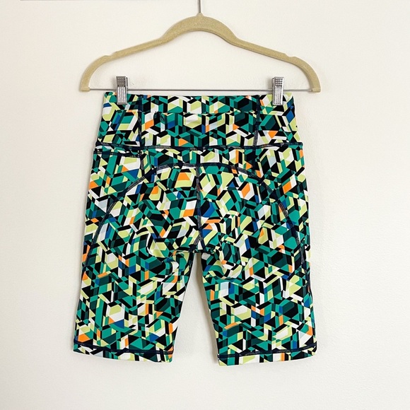 Sweaty Betty Power High Waist Pocket 9” Biker Shorts Geo Maze Print Size Small - Picture 8 of 9